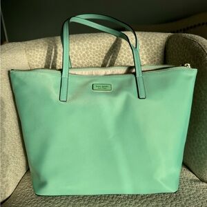 kate spade Mint Green Textured Leather Tote